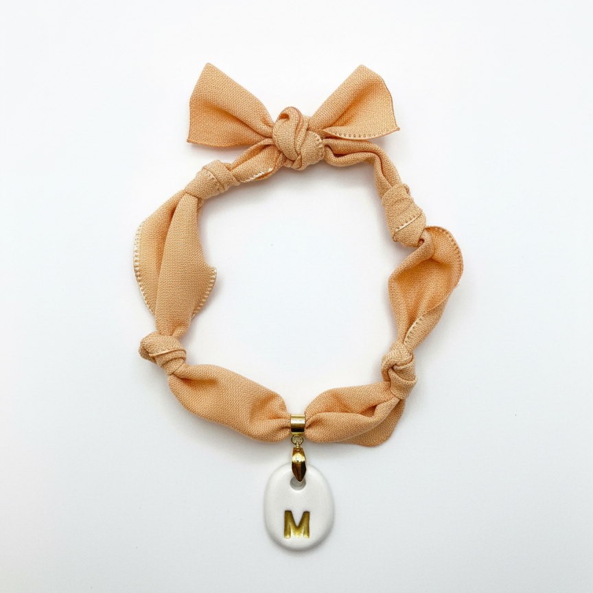 Pulsera Inicial Naranja-Dorado