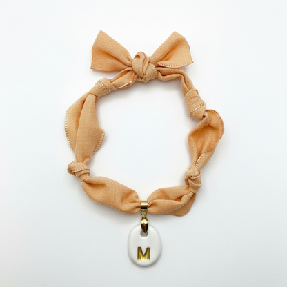 Pulsera Inicial Naranja-Dorado