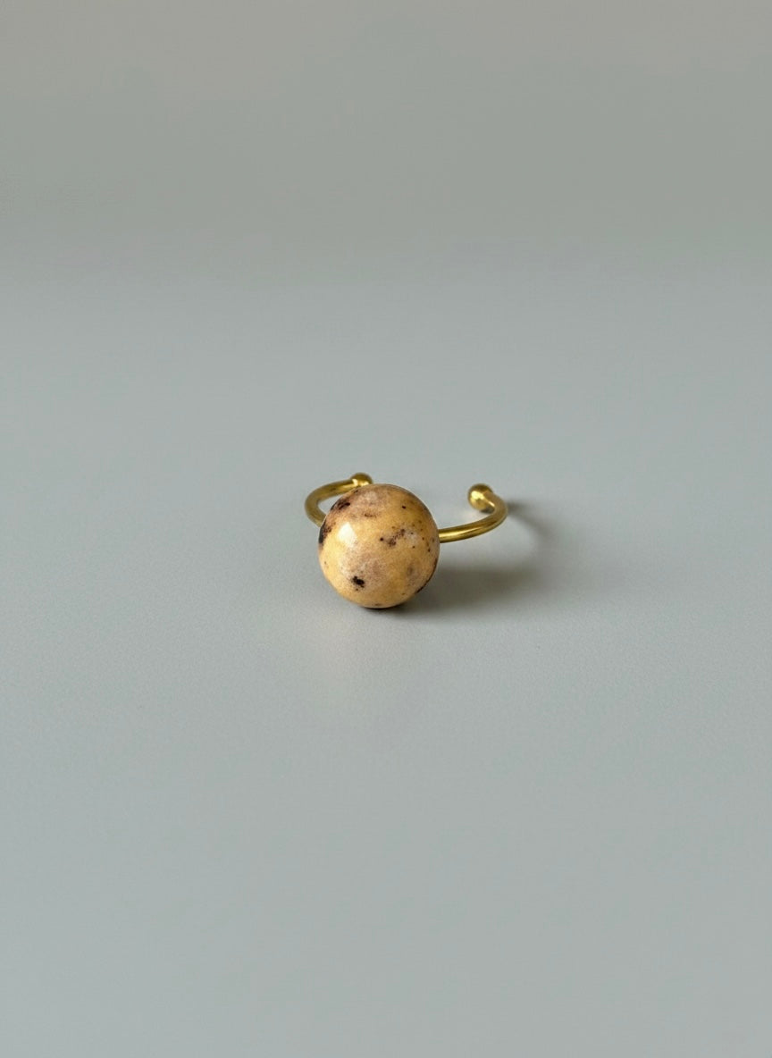 Anillo Cerámica Nuez Moteada