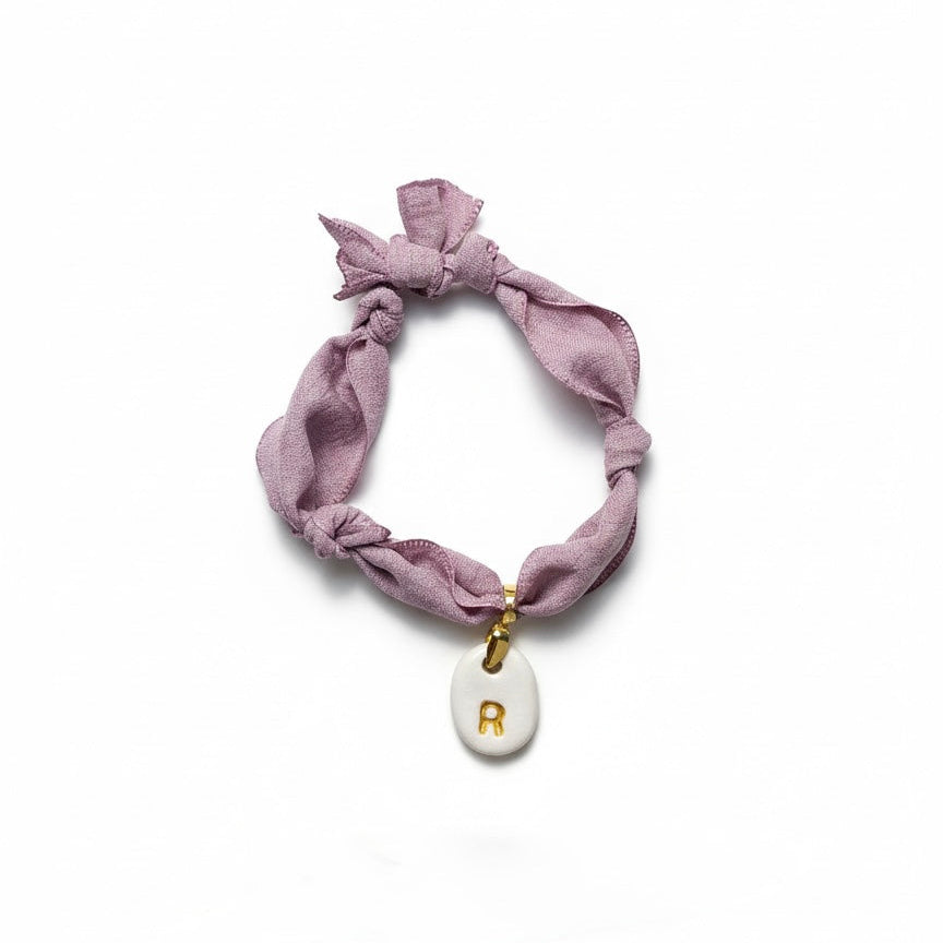 Pulsera Inicial Granate-Dorado