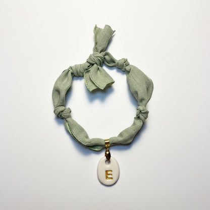 Pulsera Inicial Verde-Dorado