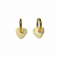 Pendientes Corazón Crema