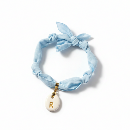 Pulsera Inicial Azul-Dorado